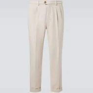 Quần linen Brunello Cucinelli nam be